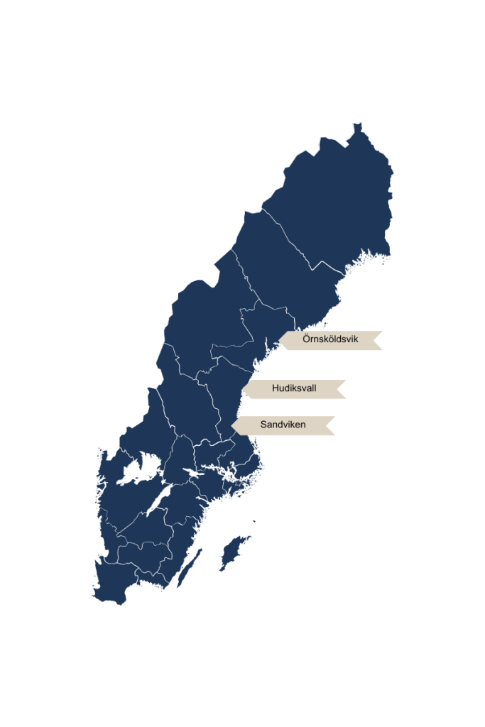 Företagsutbildarna - Karta över våra regioner.